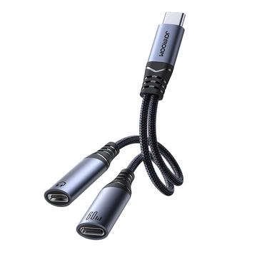 Joyroom SY-C03 2-in-1 Audio Adapter - Schwarz