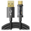 Joyroom USB-A/USB-C Schnelles Aufladen Data Kabel - 1.2m - Schwarz