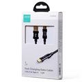 Joyroom USB-A/USB-C Schnelles Aufladen Data Kabel - 1.2m - Schwarz