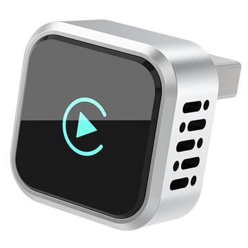 K6 Ultra1 2-in-1-Adapter für CarPlay/Android Auto – Bluetooth 5.4, Dualband-WLAN – Silber