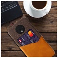 KSQ OnePlus 7T Hülle mit Kartenfach - Kaffee