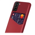 KSQ Samsung Galaxy S22 5G Hülle mit Kartenhalter - Rot