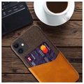 KSQ iPhone 11 Hülle mit Kartenfach - Kaffee