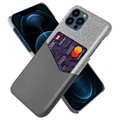 KSQ iPhone 13 Pro Hülle mit Kartenfach - Grau