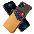 KSQ iPhone 13 Pro Max Hülle mit Kartenhalter - Braun