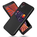 KSQ Samsung Galaxy Xcover 5 Hülle mit Kartenhalter - Schwarz