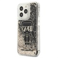 Karl Lagerfeld Gatsby Liquid Glitter iPhone 13 Pro Hülle - Schwarz