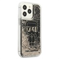 Karl Lagerfeld Gatsby Liquid Glitter iPhone 13 Pro Hülle - Schwarz