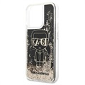 Karl Lagerfeld Gatsby Liquid Glitter iPhone 13 Pro Hülle - Schwarz