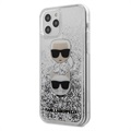 Karl Lagerfeld Ikonik Liquid Glitzer iPhone 12/12 Pro Hülle - Silber
