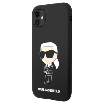 Karl Lagerfeld Ikonik iPhone 11 Silikon Case - Schwarz