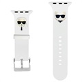 Karl Lagerfeld Karl & Choupette Apple Watch 7/SE/6/5/4/3/2/1 Armband - 45mm/44mm/42mm - Weiß
