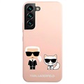 Karl Lagerfeld Karl & Choupette Samsung Galaxy S22+ 5G Silikonhülle - Rosa
