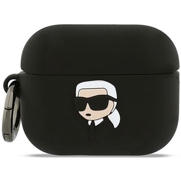 AirPods Pro 3 Karl Lagerfeld Karl Head 3D Silikonhülle - Schwarz