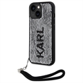 iPhone 14 Karl Lagerfeld Reversible Sequins Hülle - Schwarz / Silber