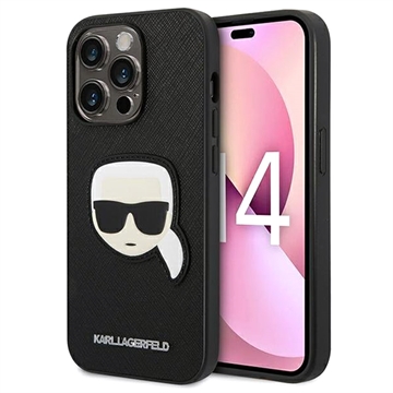 Karl Lagerfeld Saffiano Karl\'s Head Samsung Galaxy S22 5G Hülle - Schwarz