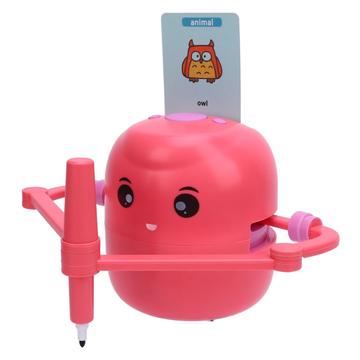 Zeichenroboter für Kinder zum Lernen von Kunst mit 100 Aktivitätskarten - Hot Pink
