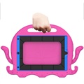 iPad 10.2 2019/2020/2021 Kinder Tragen Stoßfest Hülle - Krake - Hot Pink