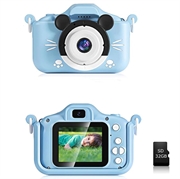 Kinder Digitalkamera mit 32GB Speicherkarte - Blau