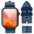 Kingxbar Crystal Fabric Apple Watch 7/SE/6/5/4/3/2/1 Armband - 41mm/40mm/38mm - Blau