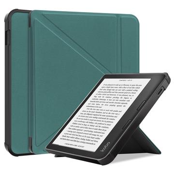 Kobo Libra 2 Origami Ständer Folio Hülle - Groen