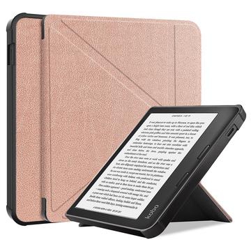 Kobo Libra 2 Origami Ständer Folio Hülle - Roségold