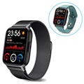 Ksix Cosmic Wasserdichte Smartwatch - Milanese, Silikon - Schwarz / Grün