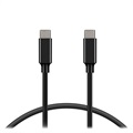 Ksix Double USB-C Ultra Fast Ladekabel 100W - 1m - Schwarz