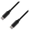 Ksix Double USB-C Ultra Fast Ladekabel 100W - 1m - Schwarz