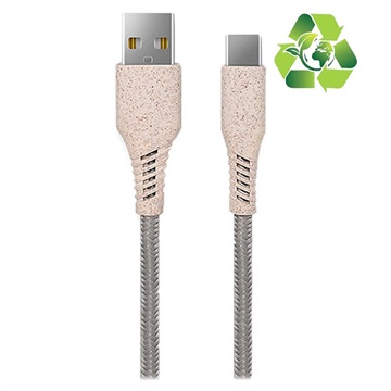 Ksix Umweltfreundliches USB-A / USB-C Kabel - 1m