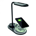 Ksix Energy LED Schreibtischlampe mit kabellosem Schnellladegerät - Schwarz