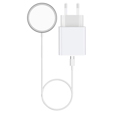 Ksix MagCharge Lade- Set für iPhone 12 - 15W/20W - Weiß