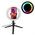 Ksix Studio Live LED Colors Tripod Ständer mit Ring Licht - 14W