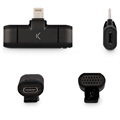 Ksix Kabelloses Ansteckmikrofon für iPhone - Lightning - Schwarz