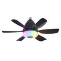 LEC017R 3-stufiger dimmbarer RGB-Deckenventilator mit Bluetooth-Lautsprecher