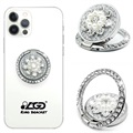 LDG Q01 Schneeflockenform Strassstein Ring Halterung - Silber