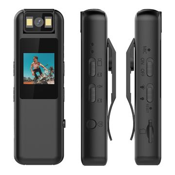 LK2315 HD Sport-DV-Kamera / Mini-Bodycam mit 180 drehbarem Objektiv - Schwarz