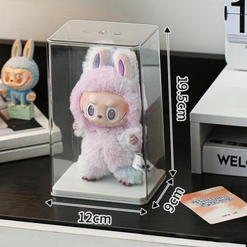 Labubu-Sammelvitrine - 12 x 9 x 19,5cm - Klar / Weiß