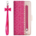 Lace Pattern Huawei P40 Lite Wallet Hülle - Hot Pink