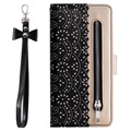 Lace Pattern Samsung Galaxy A52 5G, Galaxy A52s Wallet Hülle - Schwarz