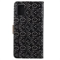 Lace Pattern Samsung Galaxy A52 5G, Galaxy A52s Wallet Hülle - Schwarz