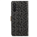 Lace Pattern Samsung Galaxy A13 5G Wallet Hülle - Schwarz