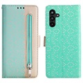 Lace Pattern Samsung Galaxy A13 5G Wallet Hülle - Grün