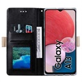 Lace Pattern Samsung Galaxy A13 Wallet Hülle - Schwarz