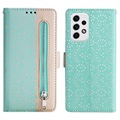 Lace Pattern Samsung Galaxy A23 Wallet Hülle - Grün