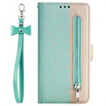 Lace Pattern Samsung Galaxy A23 Wallet Hülle - Grün