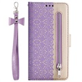 Lace Pattern Samsung Galaxy A32 5G/M32 5G Wallet Hülle - Purpur