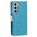 Lace Pattern Samsung Galaxy S22+ 5G Wallet Hülle - Blau