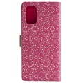 Lace Pattern Samsung Galaxy S20+ Wallet Hülle - Hot Pink