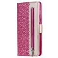 Lace Pattern Samsung Galaxy S20+ Wallet Hülle - Hot Pink